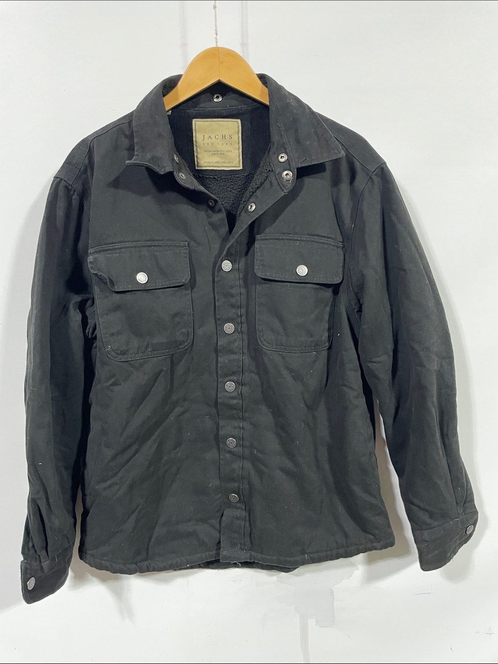 Jachs Black Military-Style Field Jacket